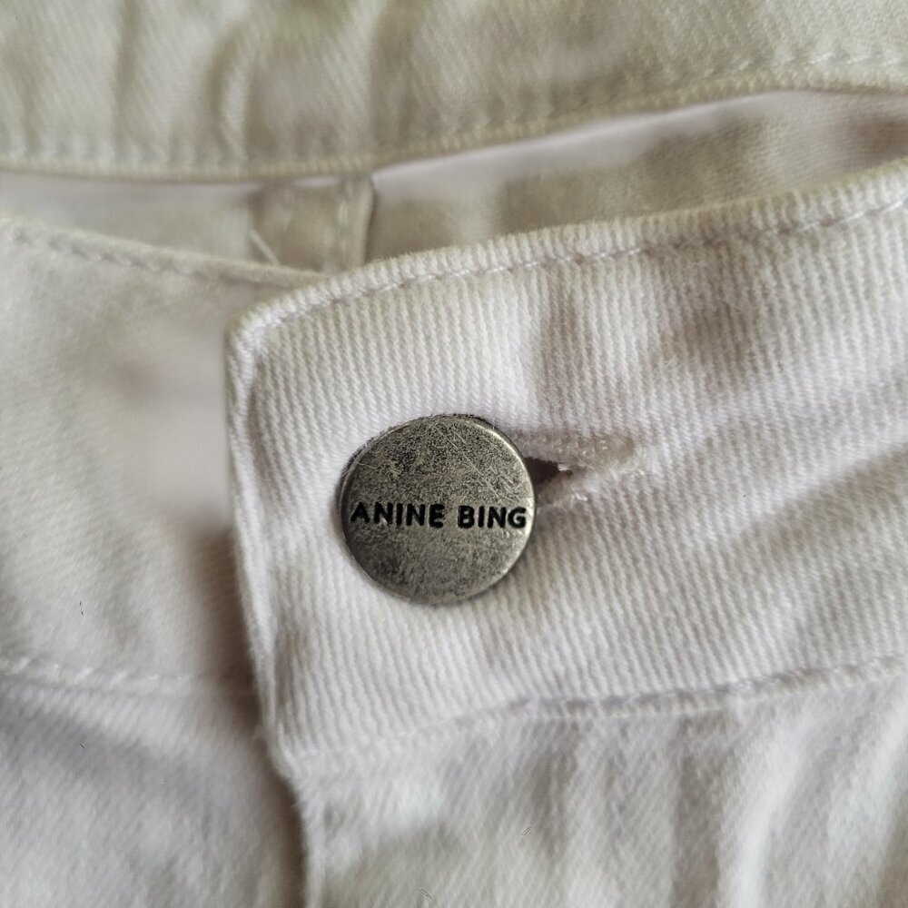 Anine Bing White Distressed Low-Rise Skinny Jeans Size 26 Designer Denim - Picture 6 of 16